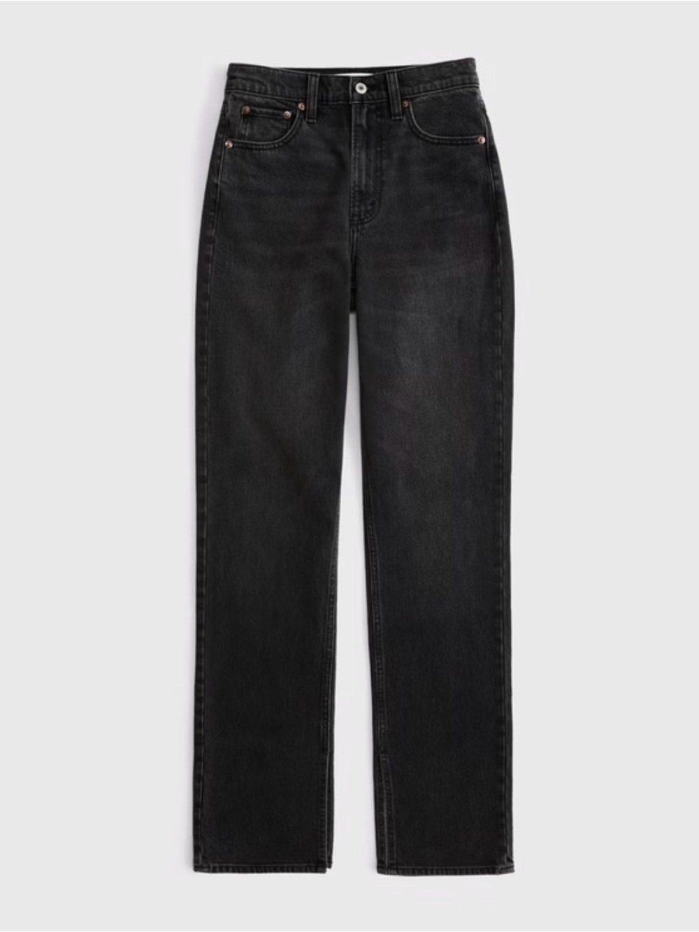 Abercrombie & Fitch Black Ultra High-Rise '90s Straight Jeans